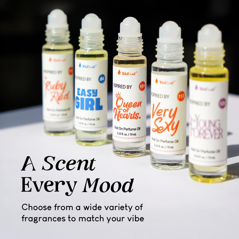 Well's Oil Guci 2 Roll-On Perfume Oil – Long-Lasting, Paraben-Free, 0.33 oz (10 ml)