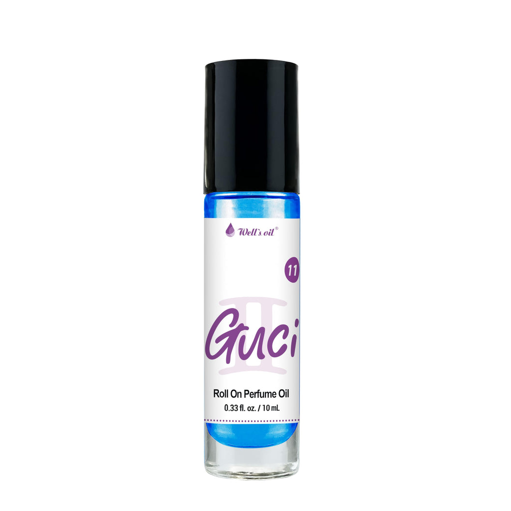 Well's Oil Guci 2 Roll-On Perfume Oil – Long-Lasting, Paraben-Free, 0.33 oz (10 ml)
