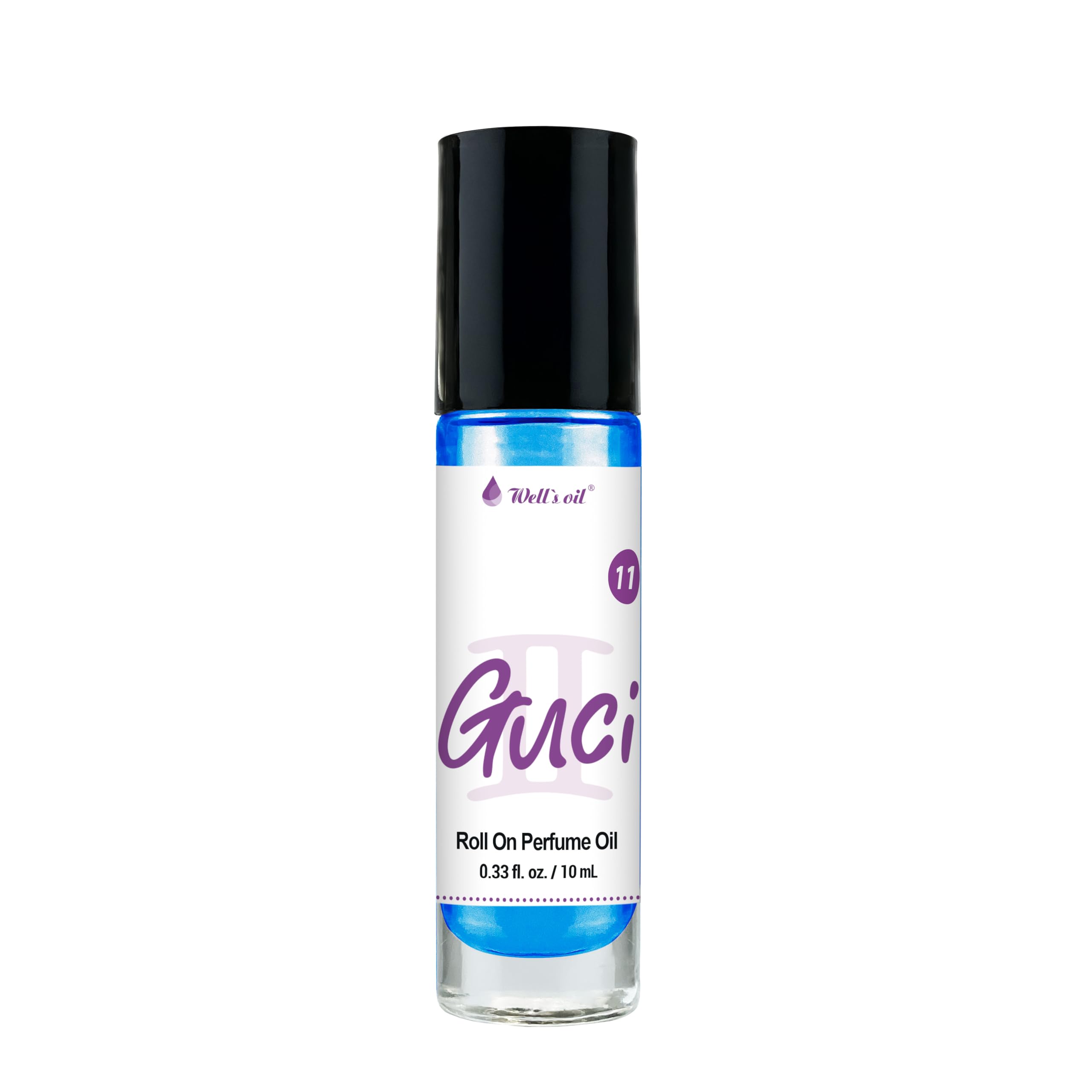 Well's Oil Guci 2 Roll-On Perfume Oil – Long-Lasting, Paraben-Free, 0.33 oz (10 ml)