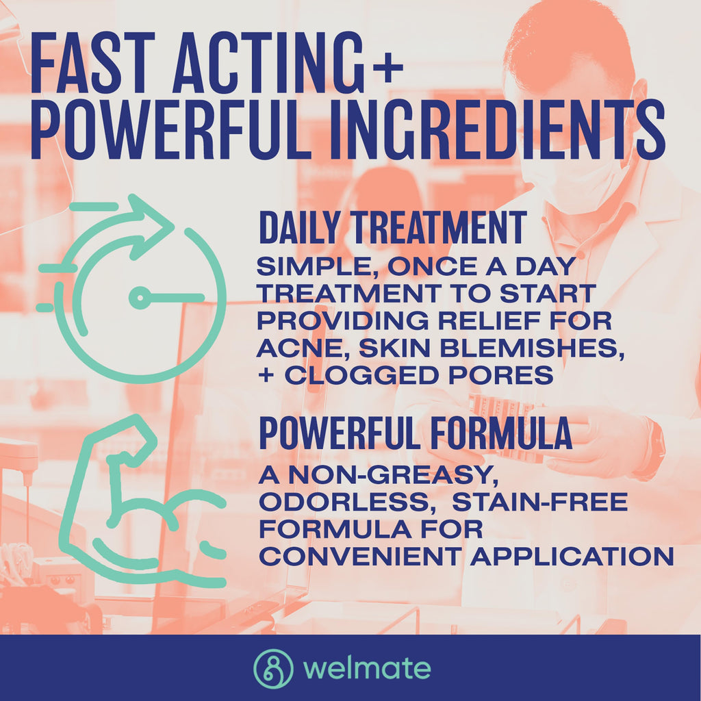 WELMATE Adapalene Gel 0.1% – OTC Acne Treatment (2 Tubes, 1.6oz each) – Oil & Fragrance Free