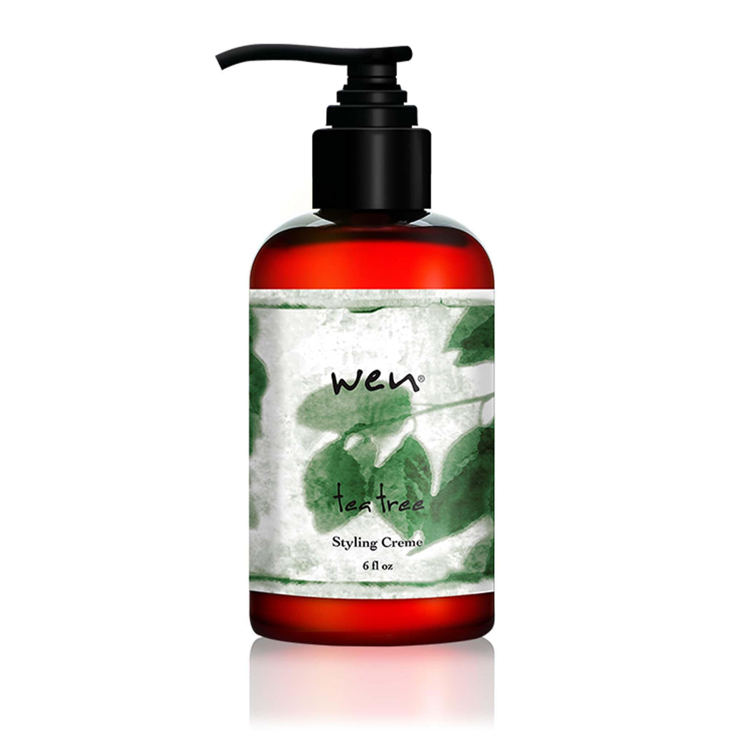 WEN by Chaz Dean Tea Tree Styling Creme - Leave-In Hair Cream for Frizz, Heat Protection & Shine | 6 Fl Oz