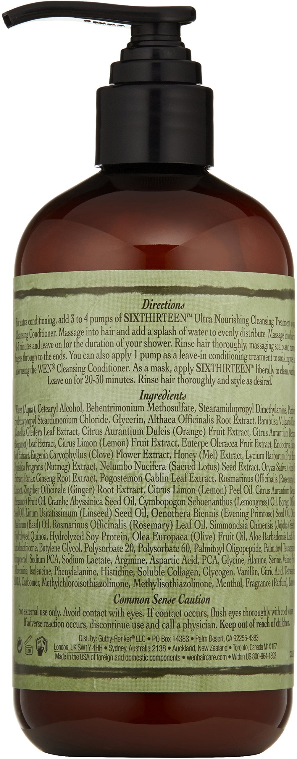 WEN by Chaz Dean Sixthirteen Ultra Nourishing Cleansing Treatment – 12 Fl Oz