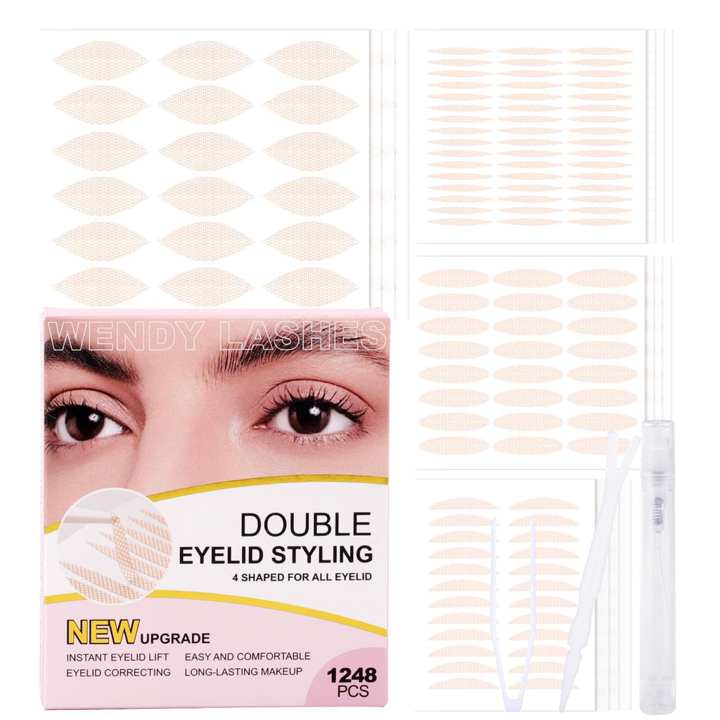 Wendy Lashes 1248-Pcs Invisible Double Eyelid Tapes – Waterproof Lifter Strips