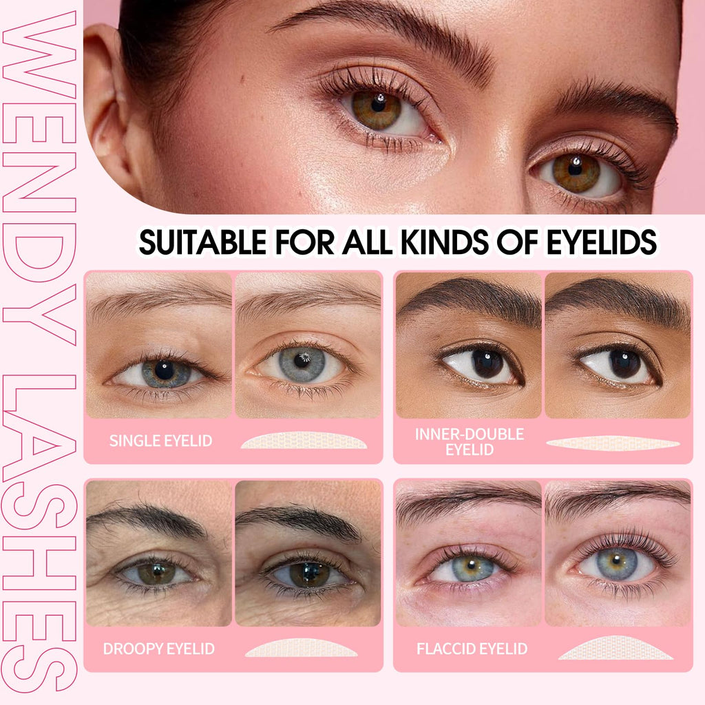 Wendy Lashes 1248-Pcs Invisible Double Eyelid Tapes – Waterproof Lifter Strips