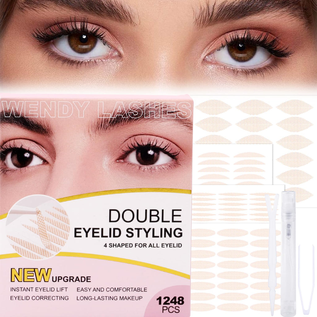 Wendy Lashes 1248-Pcs Invisible Double Eyelid Tapes – Waterproof Lifter Strips