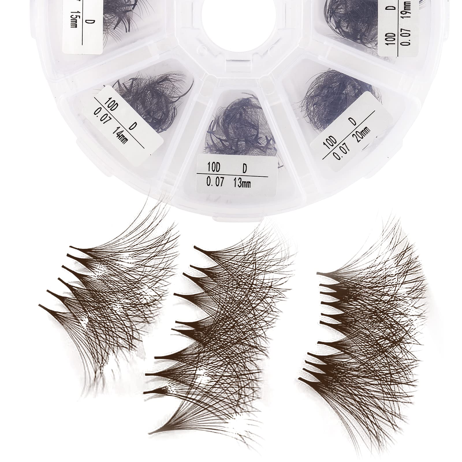 Wendy Lashes Premade 10D Mixed Volume Fans 0.07mm C/D Curl – 500PCS, Handmade