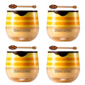 WenFeng 4-Pack Bee Lip Balm Honey Pot with Propolis – Moisturizing Lip Mask for Dry & Chapped Lips