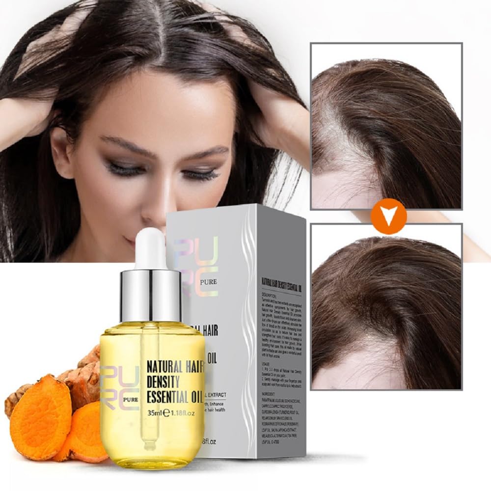 WenFeng PURC Natural Hair Density Essential Oil – Hair Regrowth Serum for Women & Men (35 ML)