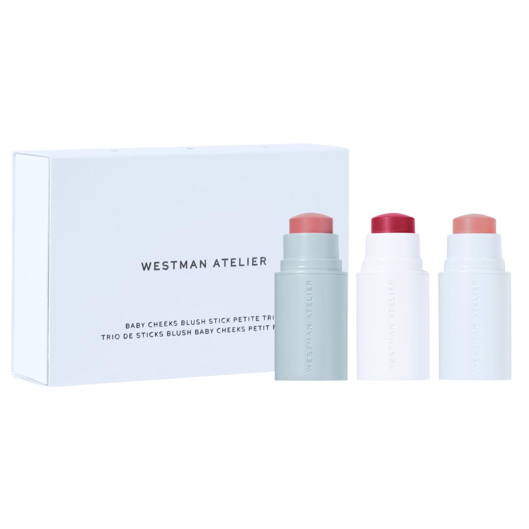 Westman Atelier Baby Cheeks Blush Stick Petite Trio – Lip & Cheek Cream Shades
