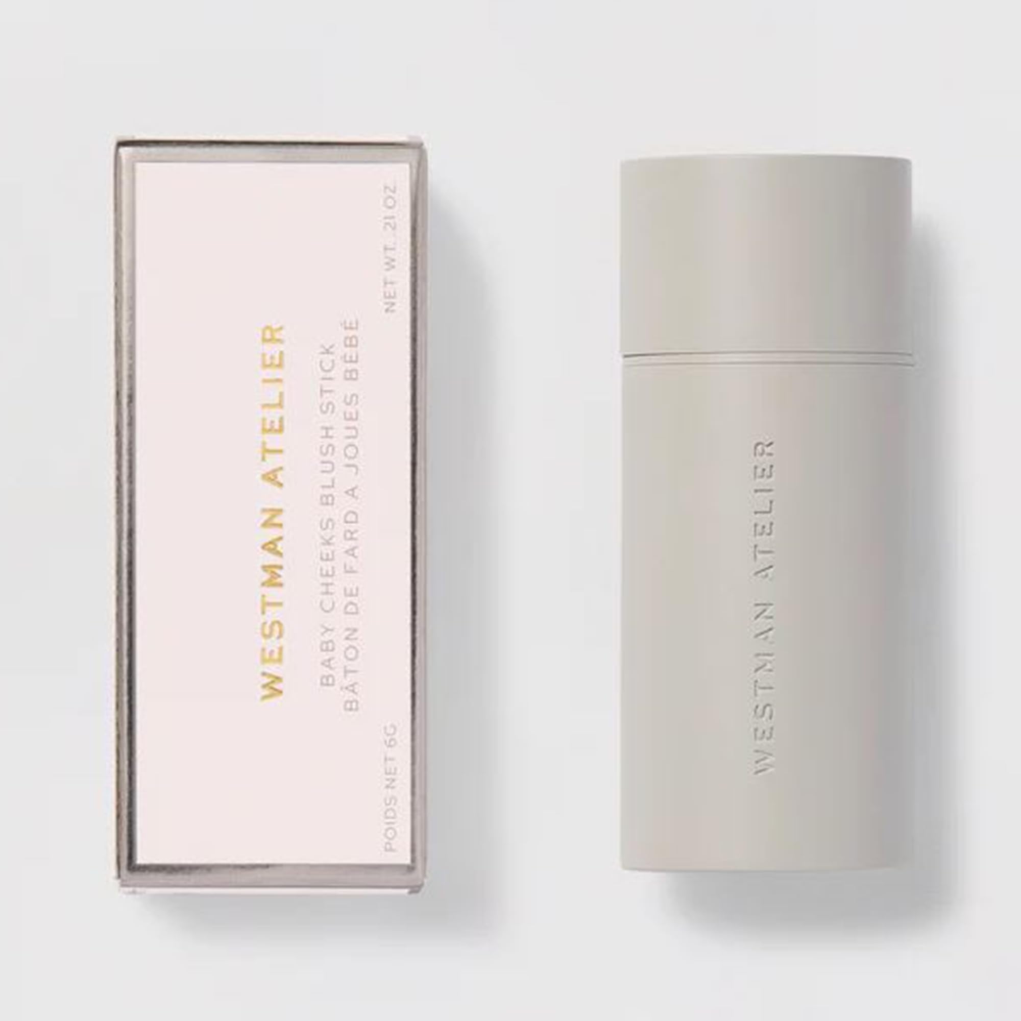WESTMAN ATELIER Baby Cheeks Blush Stick (Poppet) – Buildable Cream Blush for Cheeks, Lips & Eyes
