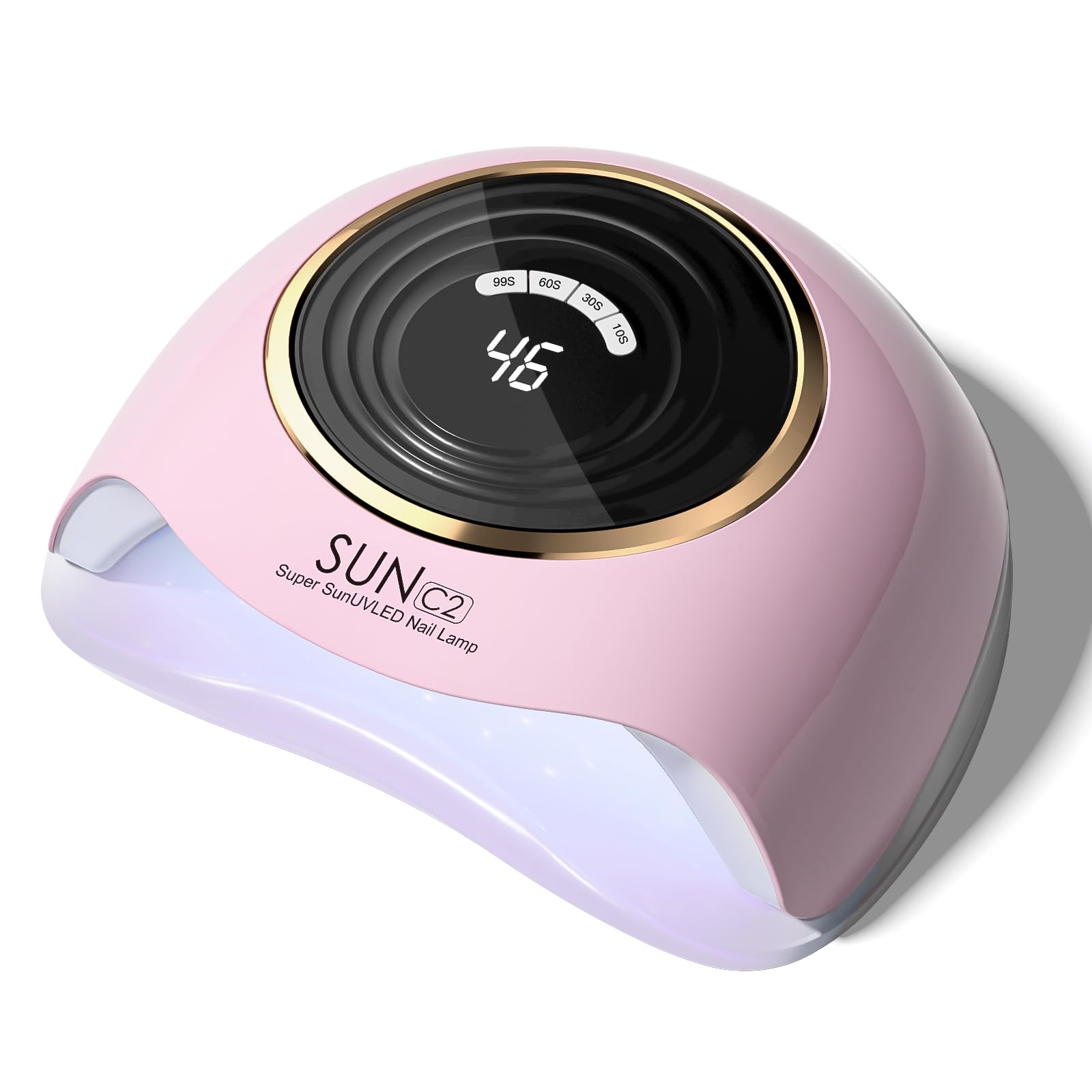 WEVILI 288W UV LED Nail Lamp with 63 Beads – Fast Gel Curing, Smart Sensor, 4 Timers, Pink