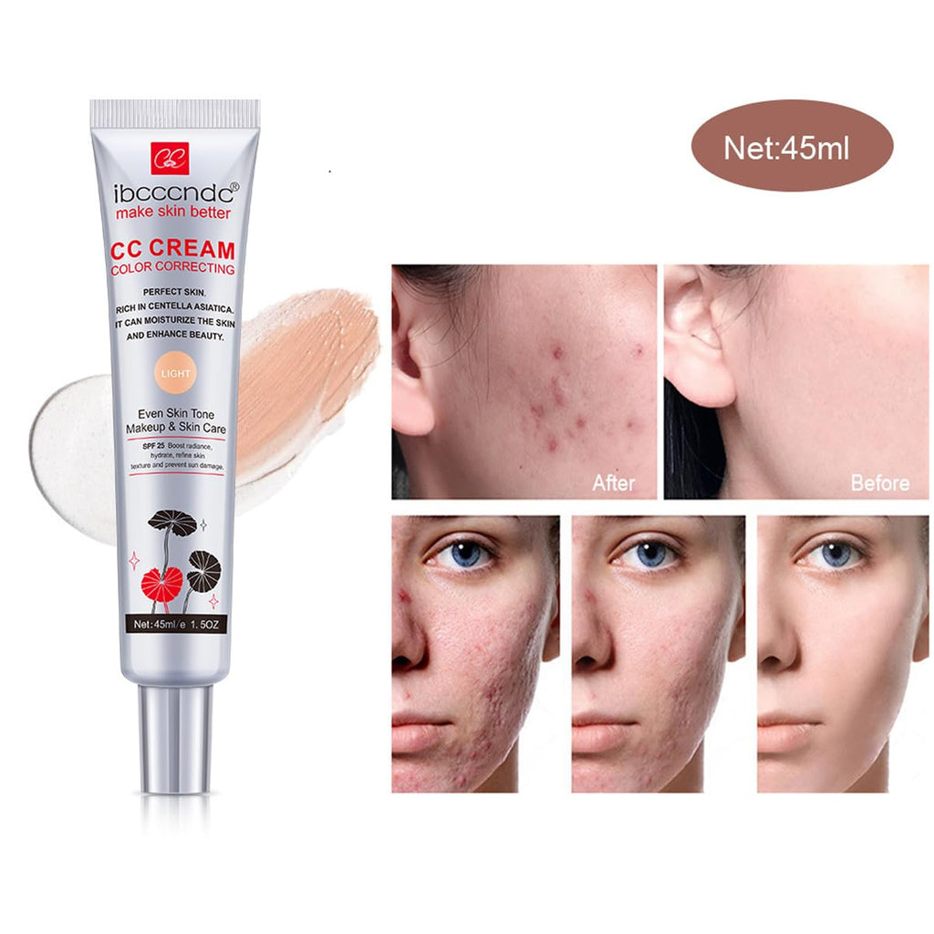 WFWJ Color Correcting CC Cream SPF25 – Full Coverage Foundation & Hydrating Serum
