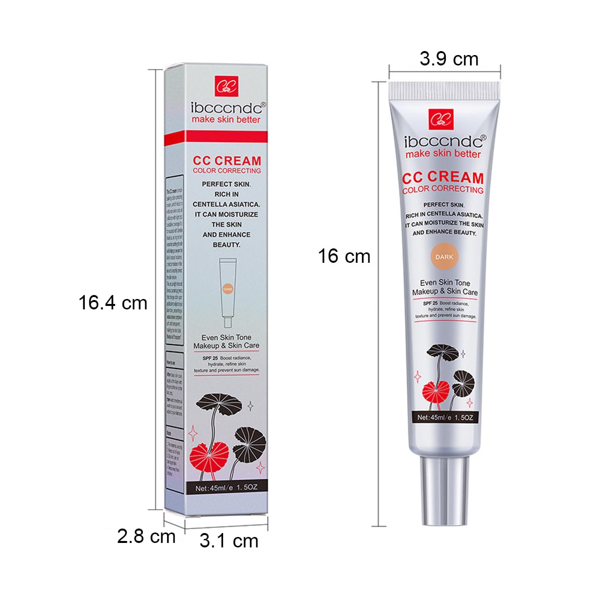 WFWJ Color Correcting CC Cream SPF25 – Full Coverage Foundation & Hydrating Serum