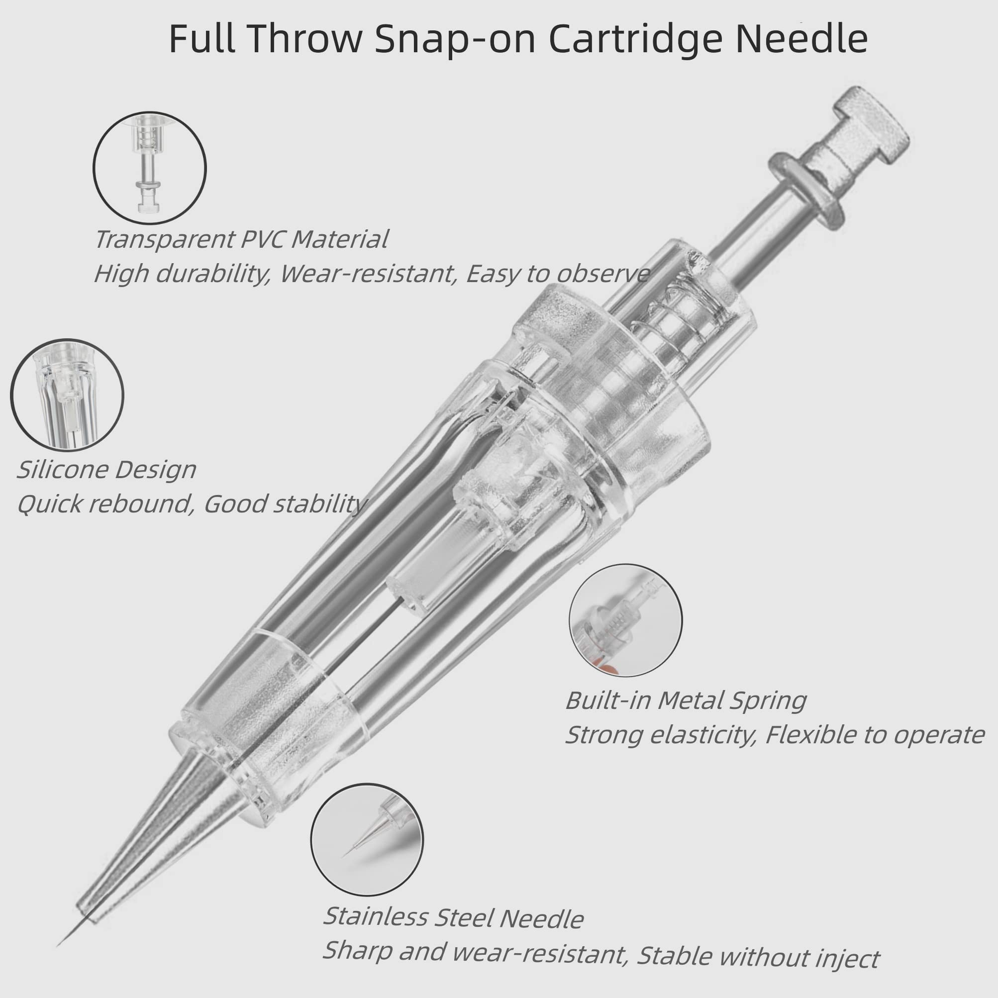 Whalrace PMU Needles 10 Pcs – Safe Disposable 1P/1R Microblading Needles & 1RL Shading for Brows, Eyeliner, Lip Tinting