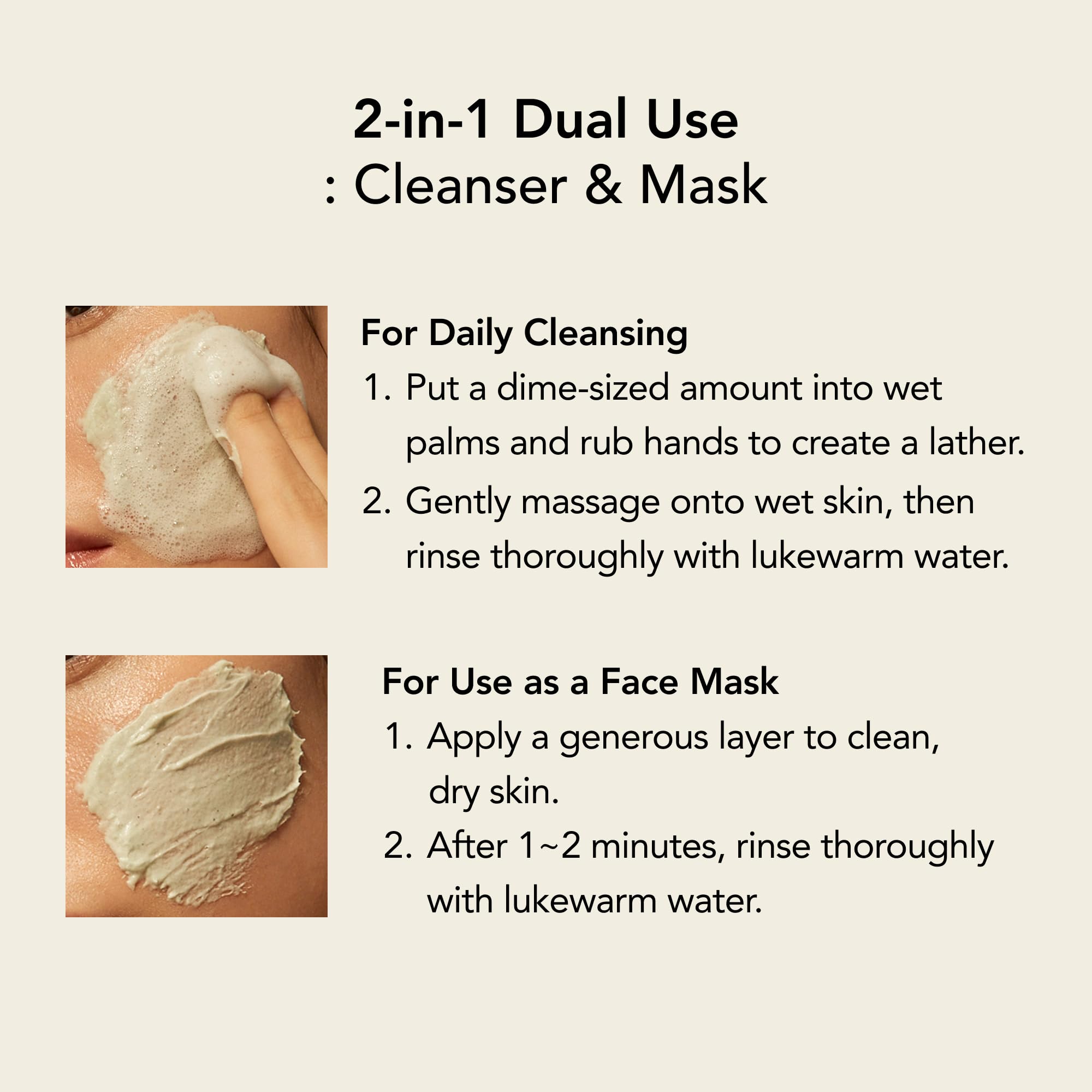 Whipped Korean Skincare Face Wash – Vegan Deep Cleansing for Oily Skin (Niacinamide, Hyaluronic Acid, Ceramide) 4.5 oz