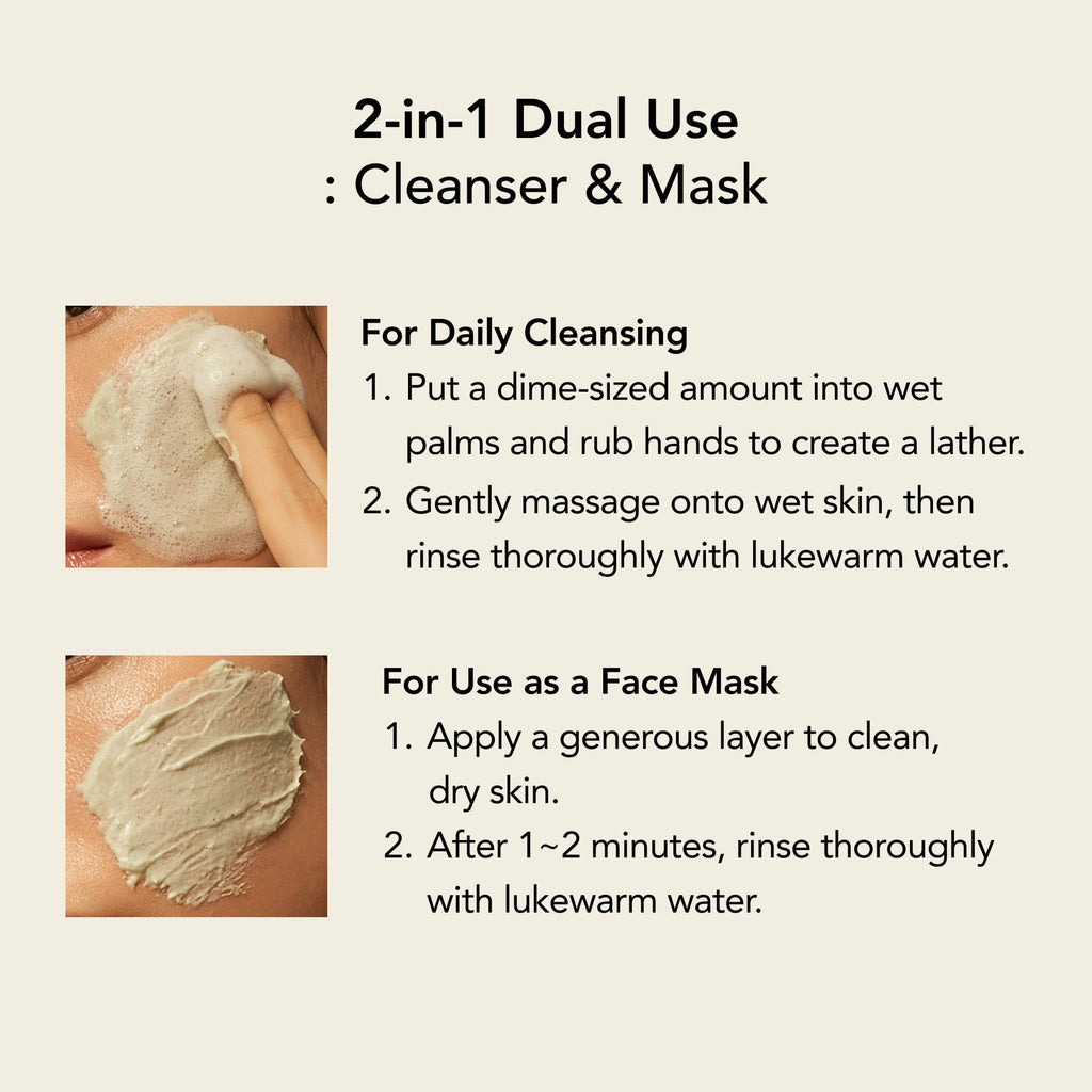 Whipped Semo Korean Skincare Face Wash – Vegan Dual Cleanser & Mask for Dry Skin