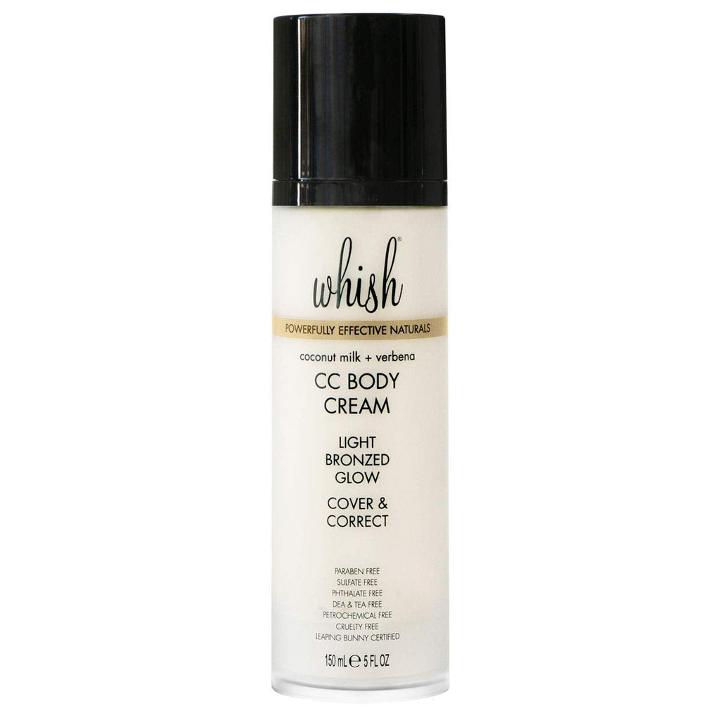 Whish Coconut Milk & Verbena CC Body Cream – Color Correcting Moisturizer with Shea & Aloe