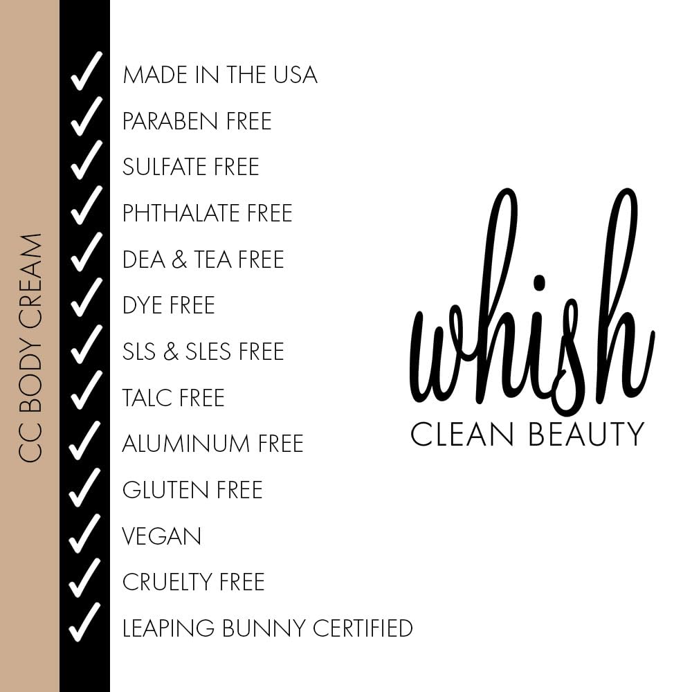 Whish Coconut Milk & Verbena CC Body Cream – Color Correcting Moisturizer with Shea & Aloe