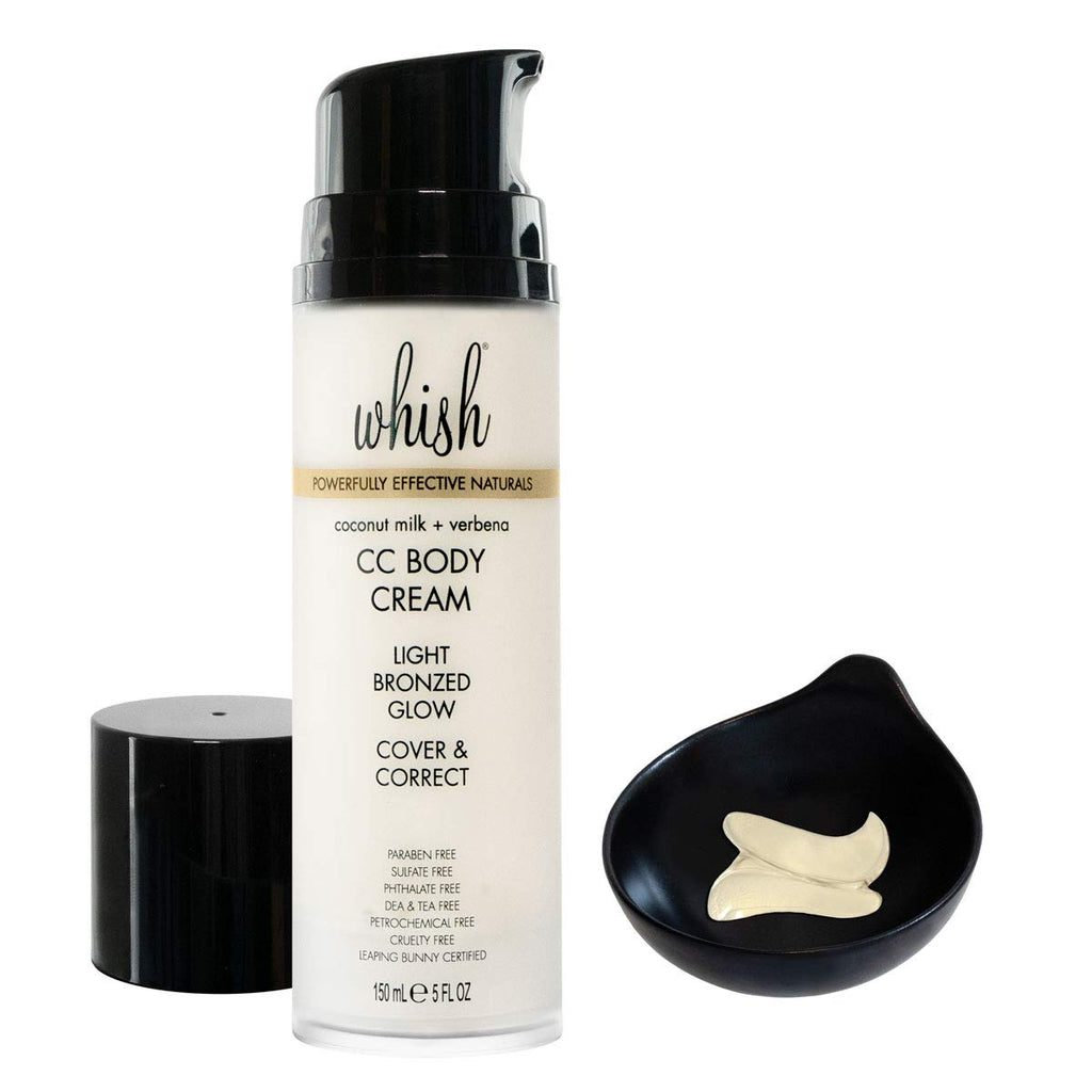 Whish Coconut Milk & Verbena CC Body Cream – Color Correcting Moisturizer with Shea & Aloe