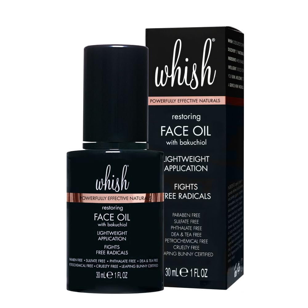 Whish Face Oil with Bakuchiol – Natural Retinol Alternative for Face & Body – All Skin Types – 1 oz