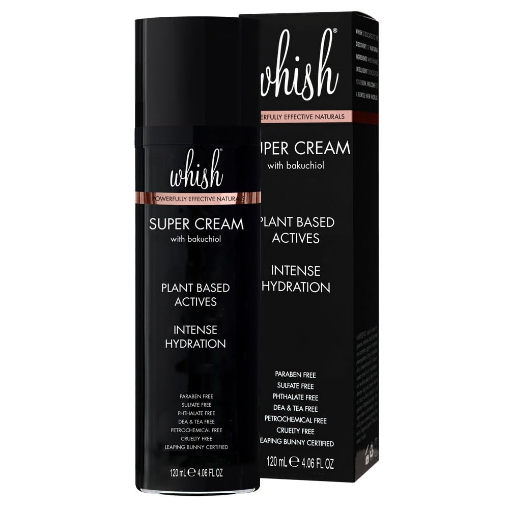 Whish Super Cream with Bakuchiol, 4 oz – Hydrating Daily Cream