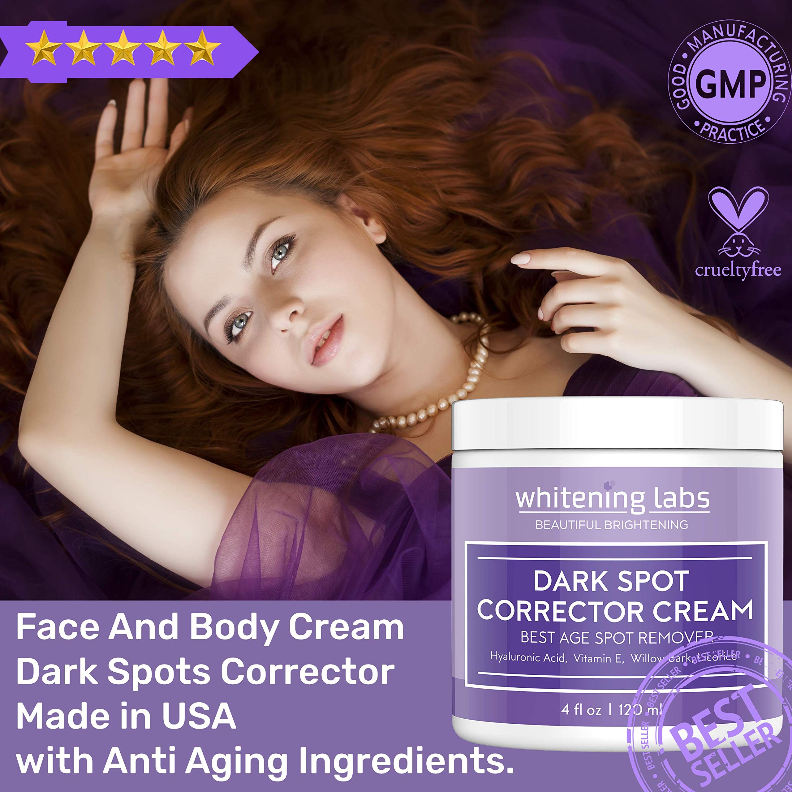 WhiteningLabs Dark Spot Corrector – Anti-Aging Moisturizer for Face & Body