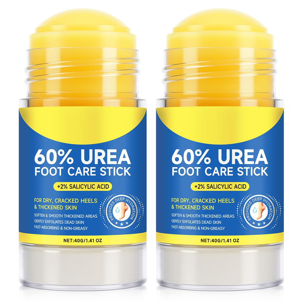 WHLH & WELL-BEING 60% Urea Foot Cream Stick with 2% Salicylic Acid – 2 Pack