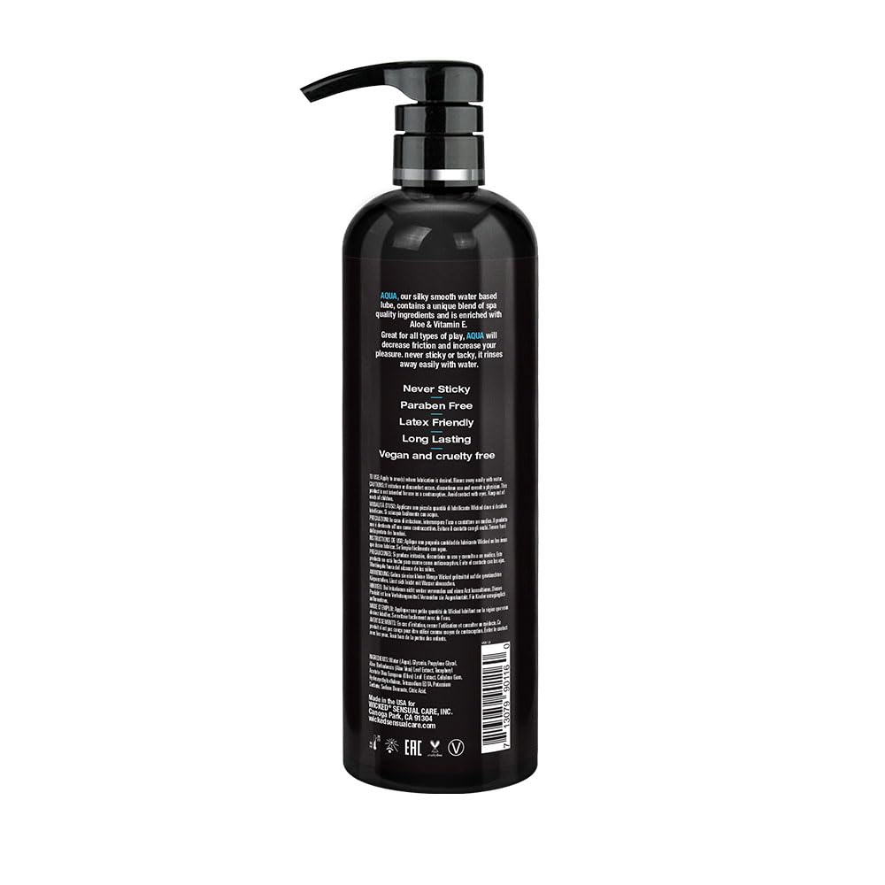 Wicked Aqua Water Based 16 oz – Fragrance-Free, Skin-Safe