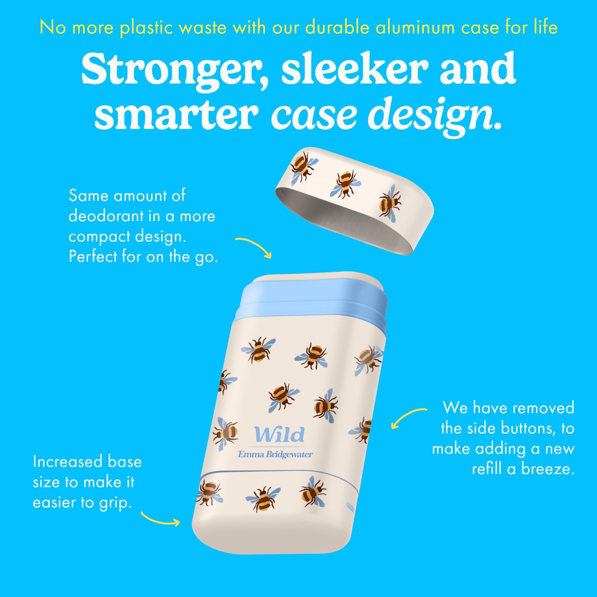 Wild - The Full Monty Starter Kit: Refillable Aluminum-Free Deodorant with 5 Fresh Scents (1.4oz x5) | Vegan
