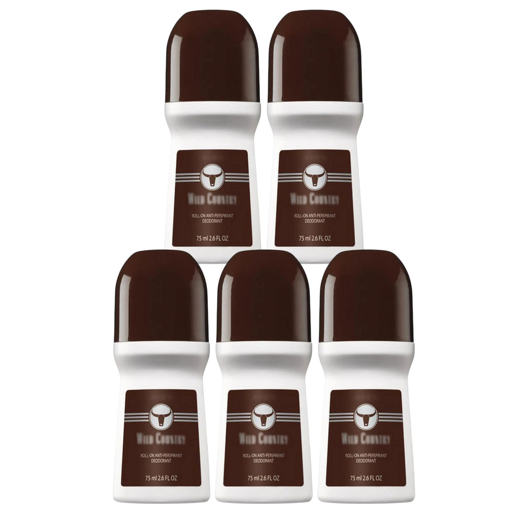Wild Country Roll-On Deodorant – 5-Pack, 2.6 oz | All-Day Freshness for Men and Women