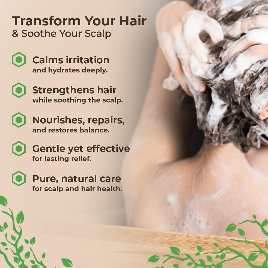 Wild Naturals Anti-Dandruff & Seborrheic Dermatitis Shampoo + Conditioner Set for Itchy Scalp