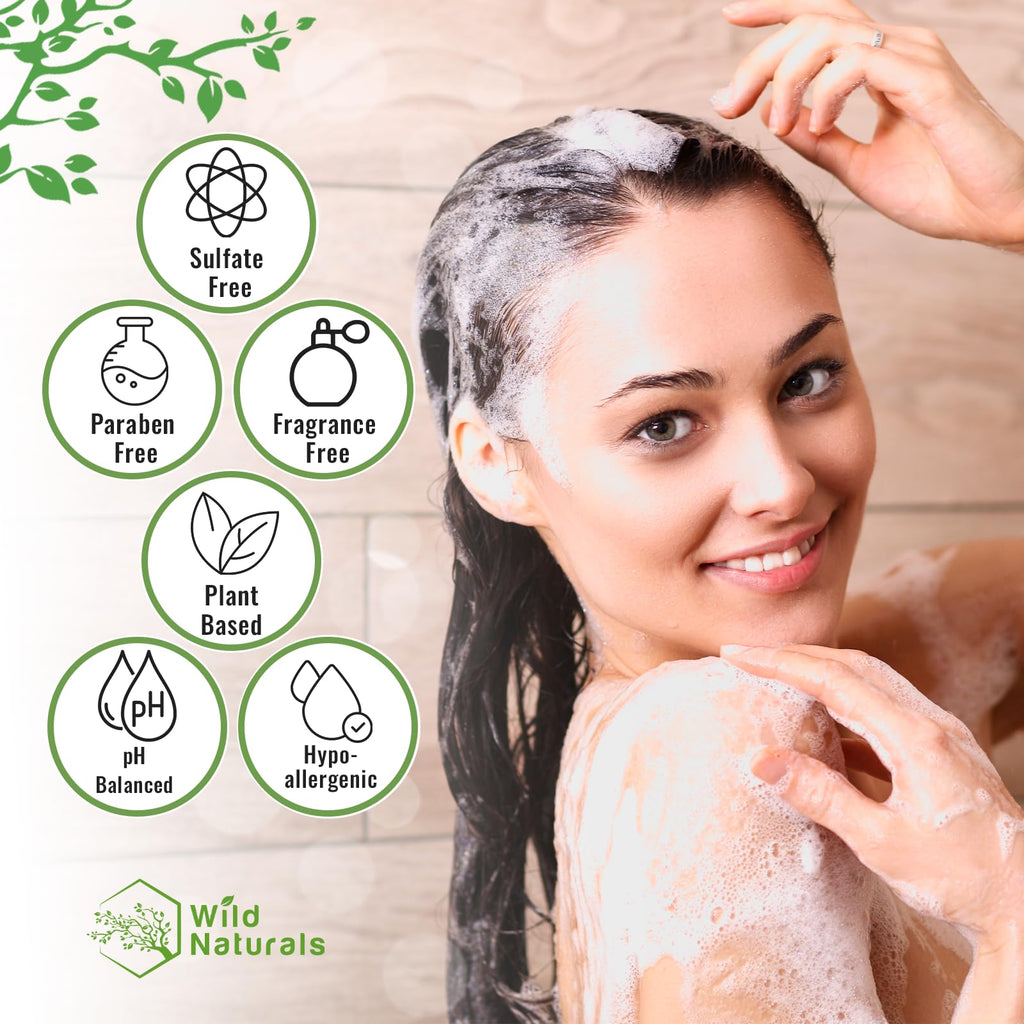 Wild Naturals Eczema Manuka Honey Shampoo – Hydrating, Sulfate-Free for Psoriasis & Dry Scalp