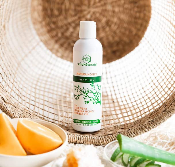 Wild Naturals Eczema Manuka Honey Shampoo – Hydrating, Sulfate-Free for Psoriasis & Dry Scalp
