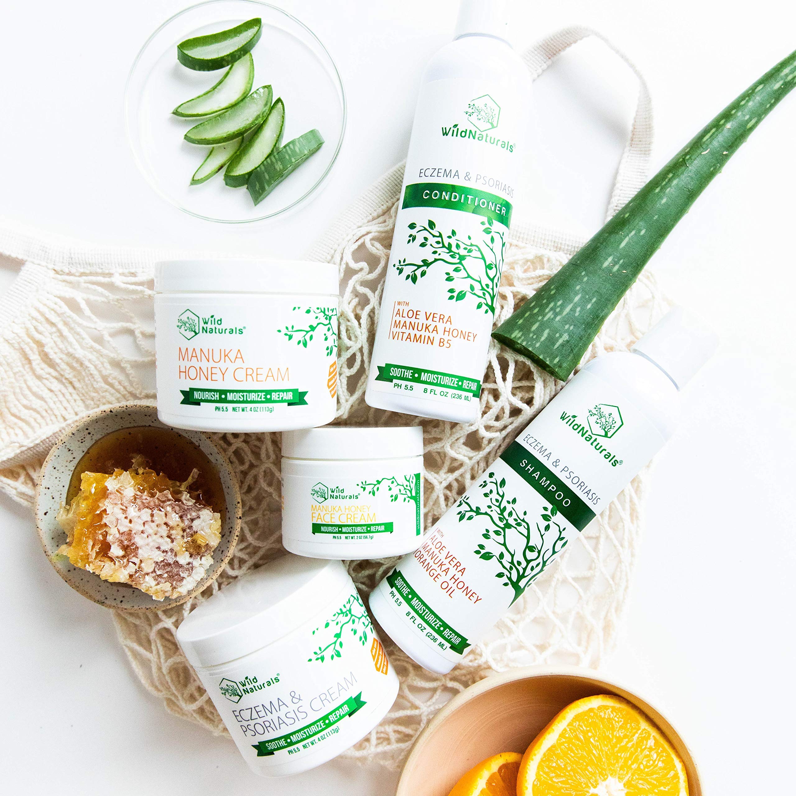 Wild Naturals Manuka Honey Body Wash – Organic, Sulfate-Free for Eczema & Psoriasis