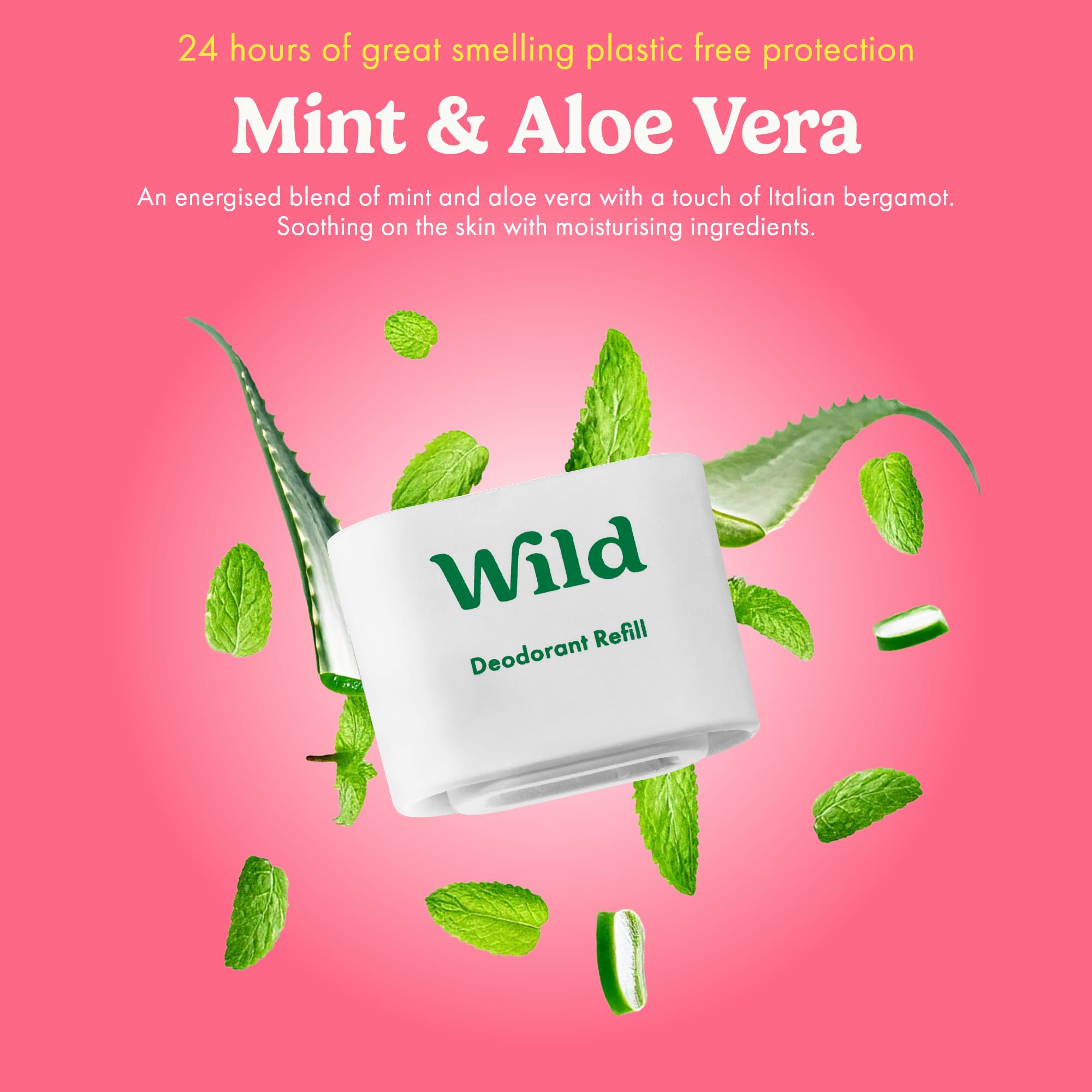 Wild - The Full Monty Starter Kit: Refillable Aluminum-Free Deodorant with 5 Fresh Scents (1.4oz x5) | Vegan