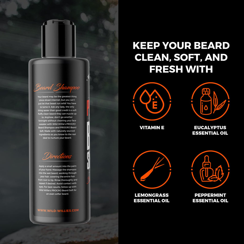 Wild Willies Beard Shampoo with Biotin & Caffeine – Nourishes & Strengthens