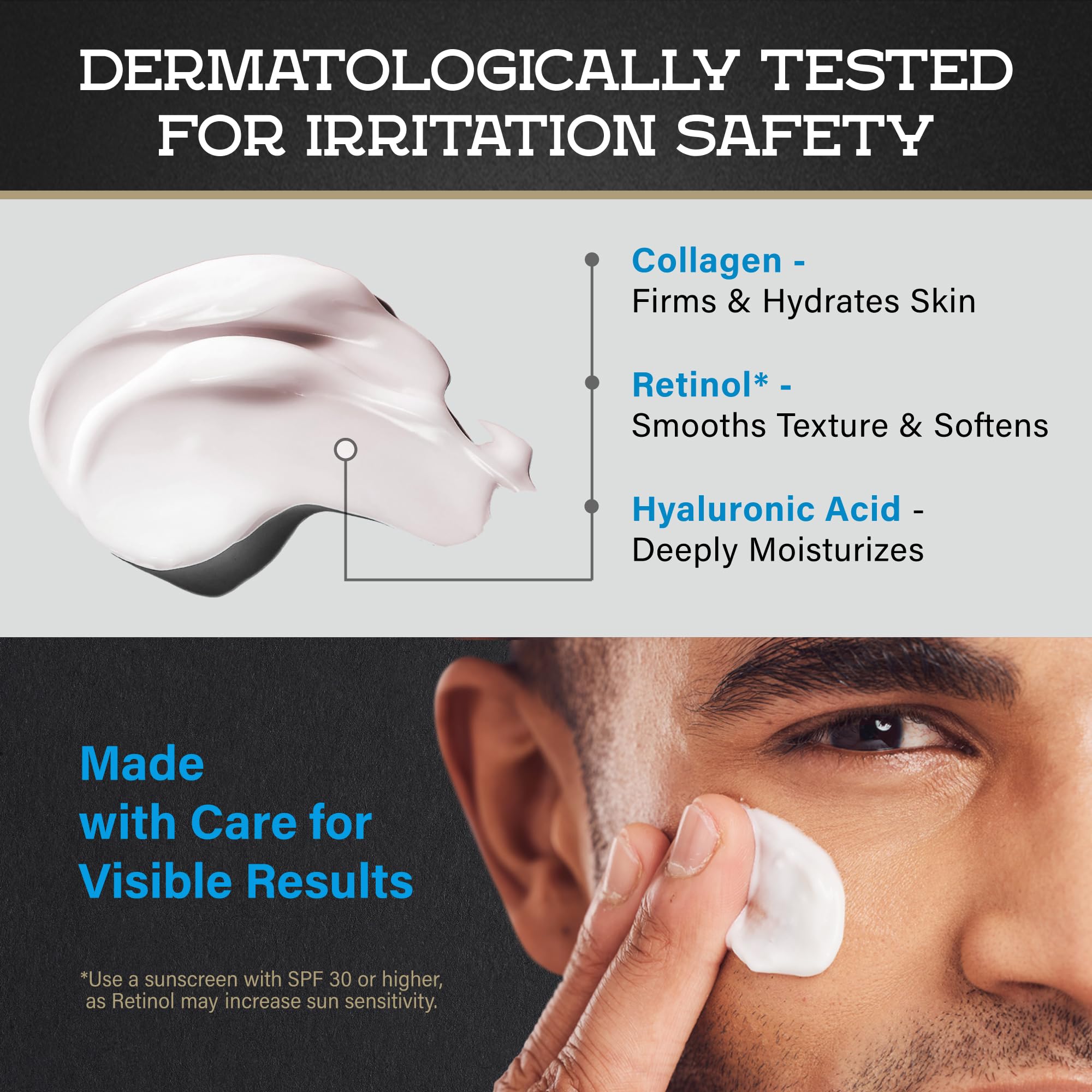WildPRIME Men's Face Moisturizer Cream - Anti-Aging, Hyaluronic Acid & Avocado Oil - Made in USA