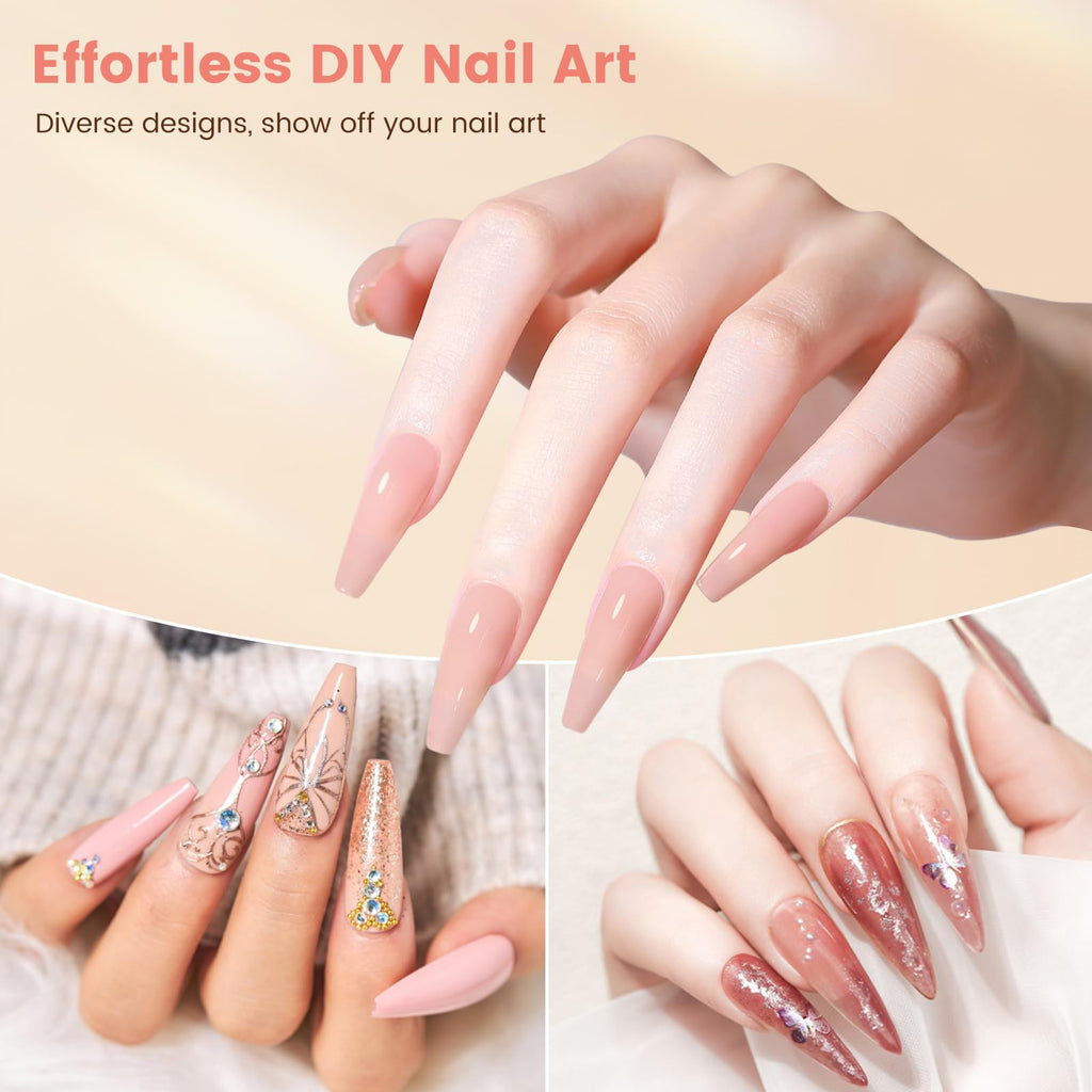 Wilfniee Nail Kit for Beginners – All-In-One Acrylic Starter Set with Drill, UV Lamp, Glitter & Gift Bag