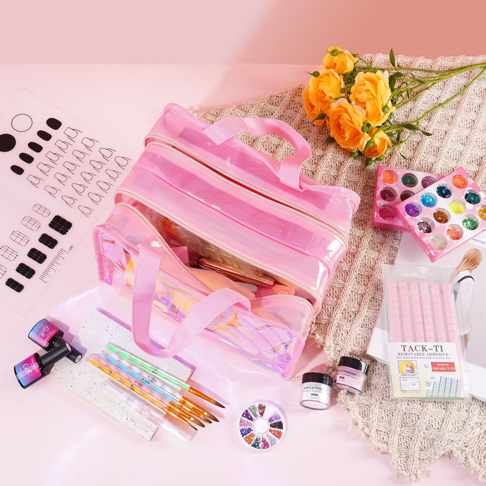 Wilfniee Nail Kit for Beginners – All-in-One Acrylic Starter Set with UV Lamp & Gel Polish