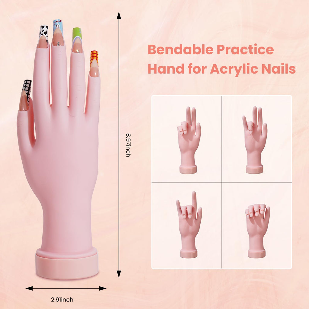 Wilfniee Nail Kit for Beginners – All-in-One Acrylic Starter Set with UV Lamp & Gel Polish