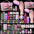 Wilfniee Nail Kit for Beginners – All-In-One Acrylic Starter Set with Drill, UV Lamp, Glitter & Gift Bag