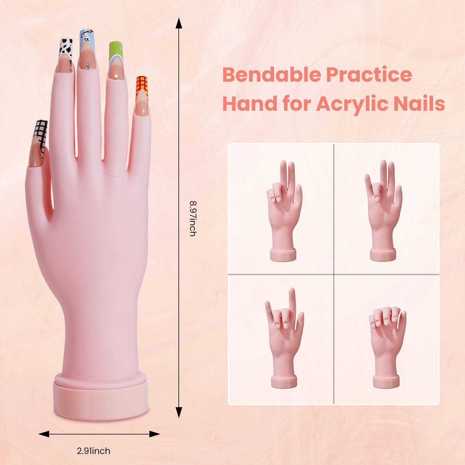 Wilfniee Nail Kit for Beginners – All-In-One Acrylic Starter Set with Drill, UV Lamp, Glitter & Gift Bag