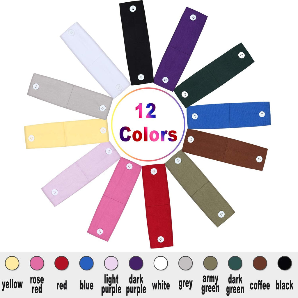 WillBond 12 Pcs Nurse Headbands with Buttons — Non-Slip, Elastic Ear Protection