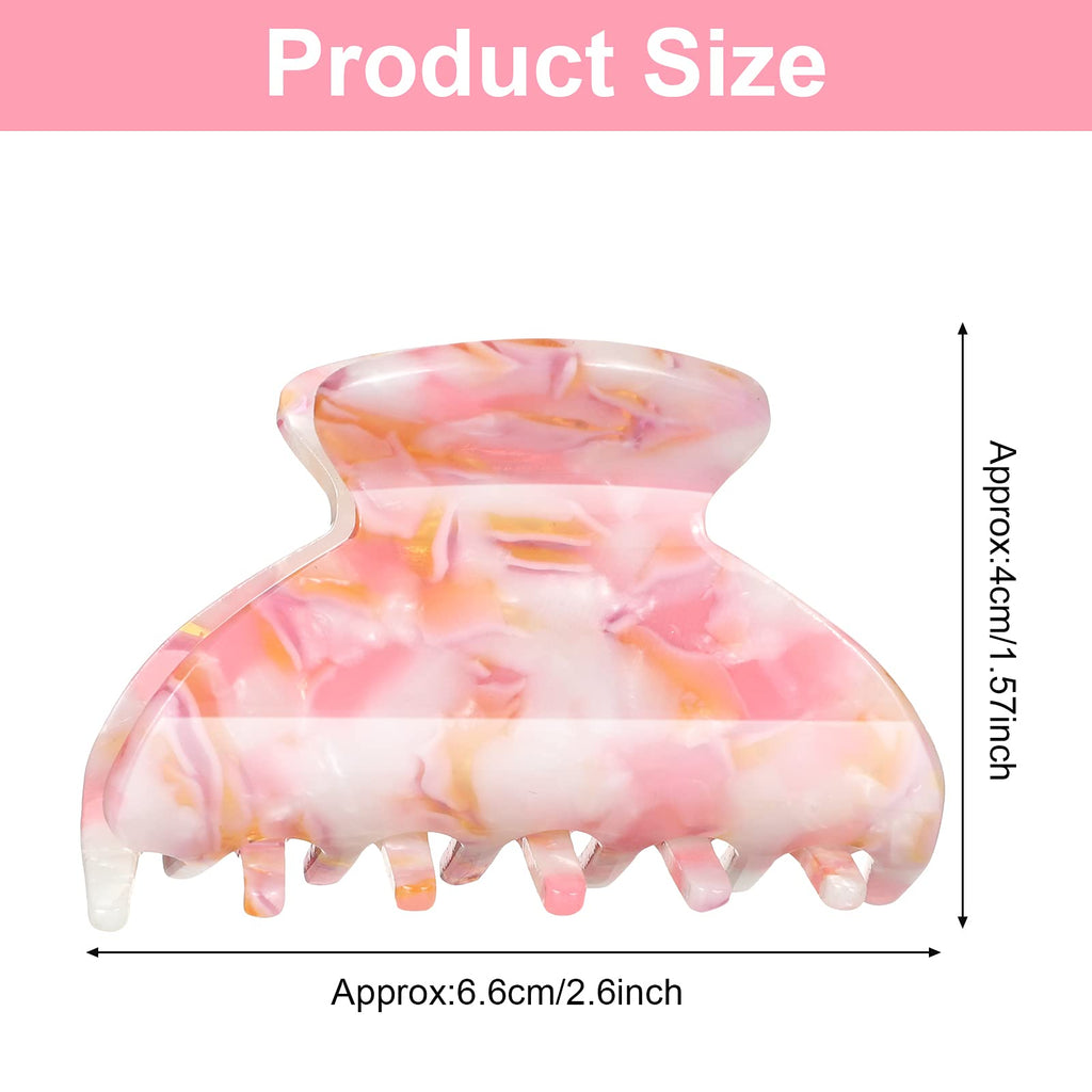WILLBOND 6 Pieces Medium Hair Claw Clips - 2.6 inch Tortoise Shell Banana Clips for Thin to Medium Hair