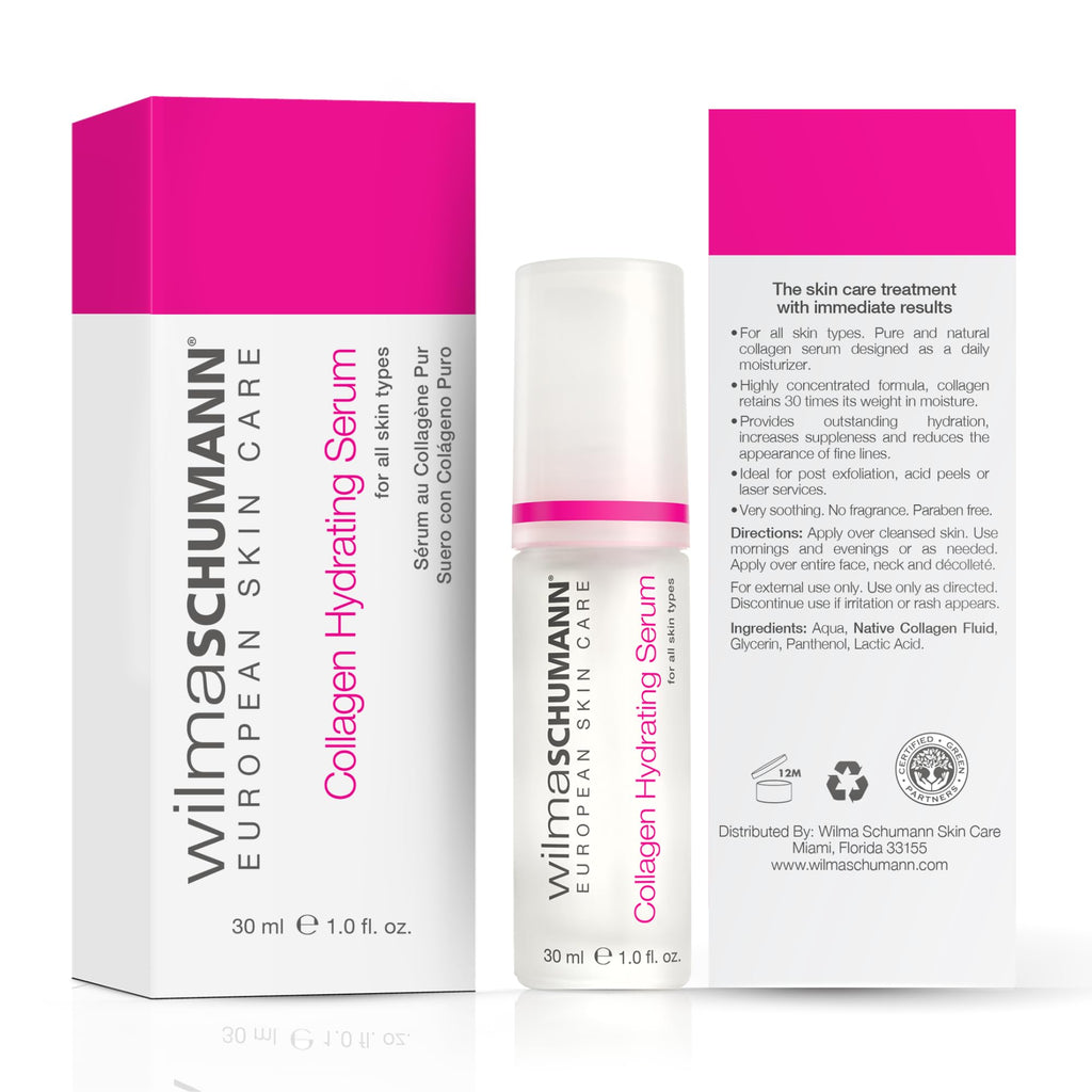 Wilma Schumann Collagen Hydrating Serum – 1oz | Rejuvenating Face Serum for Women