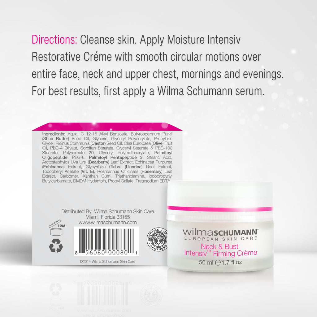 Wilma Schumann Moisture Intensiv Restorative Cream – Firming Face Moisturizer 1.7 oz