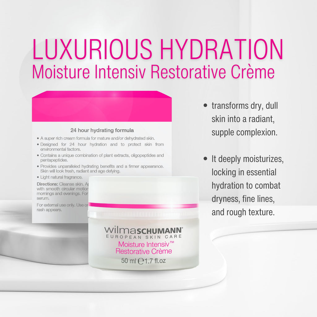 Wilma Schumann Moisture Intensiv Restorative Cream – Firming Face Moisturizer 1.7 oz