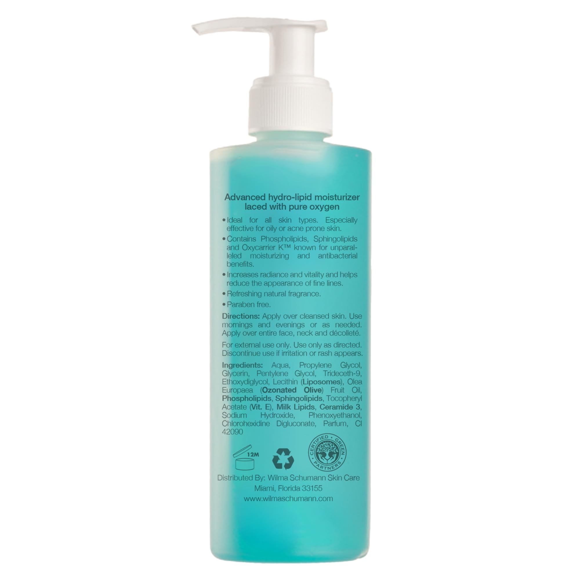 Wilma Schumann Oxygen Moisturizing Serum for Face | Hydrating Facial Serum, 8 oz