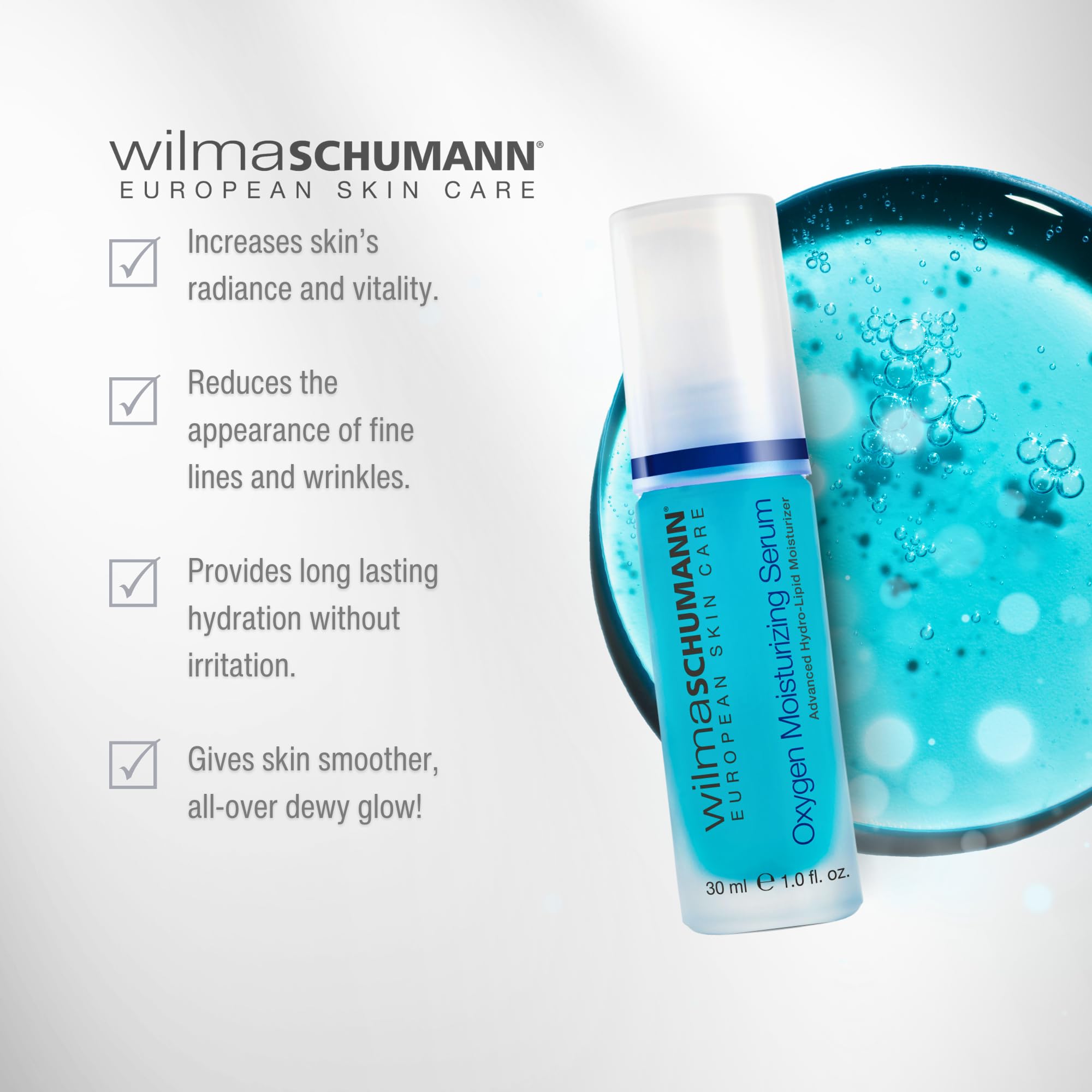 Wilma Schumann Oxygen Moisturizing Serum – Hydrating Face Serum, 1 oz