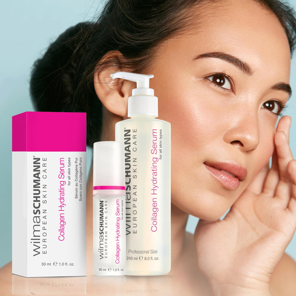 WILMA SCHUMANN Collagen Hydrating Serum – Lightweight Face Serum with Hyaluronic Acid, 8 oz
